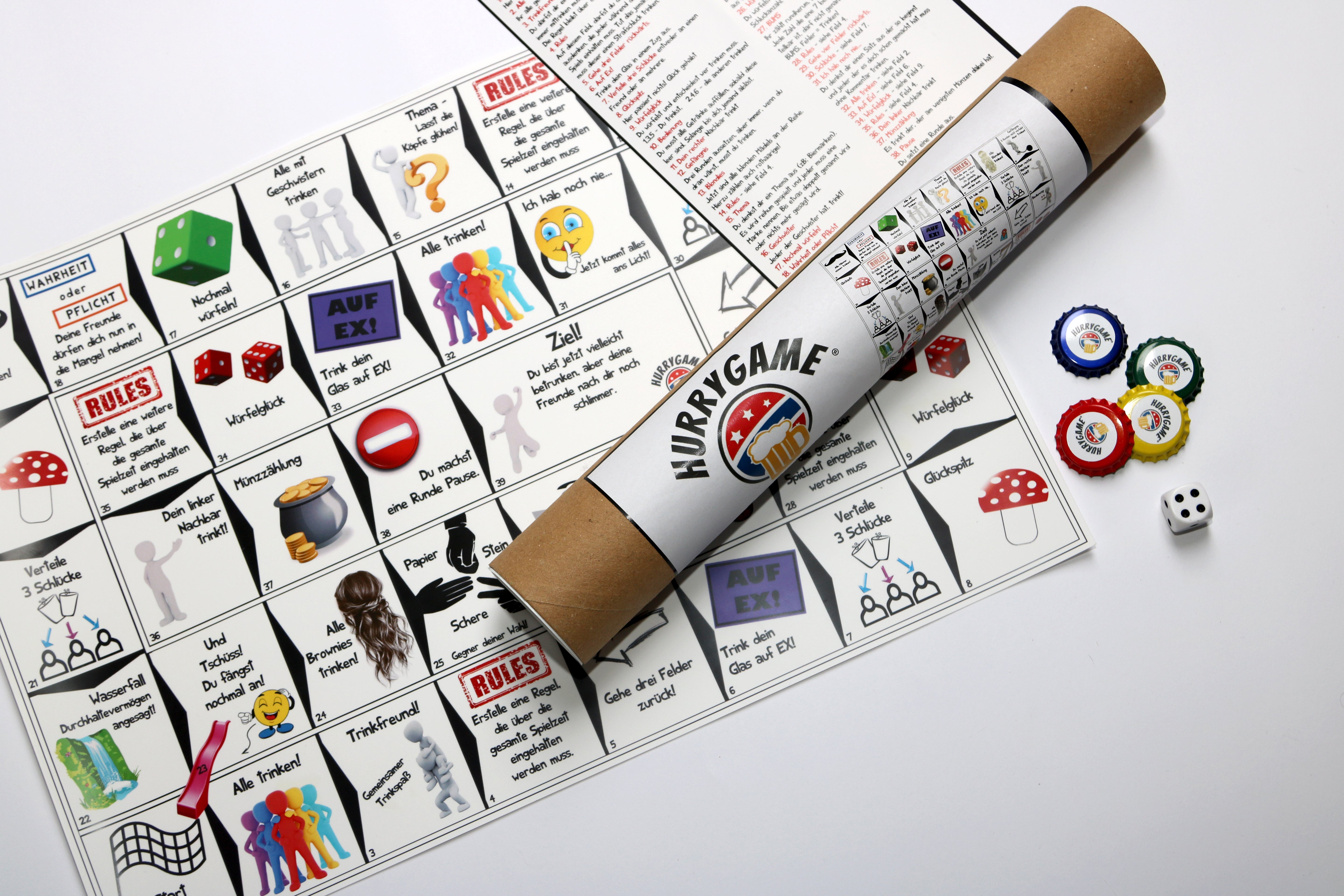 HurryGame Hurry Game Trinkspiel Saufspiel Brettspiel Drinkopoly 