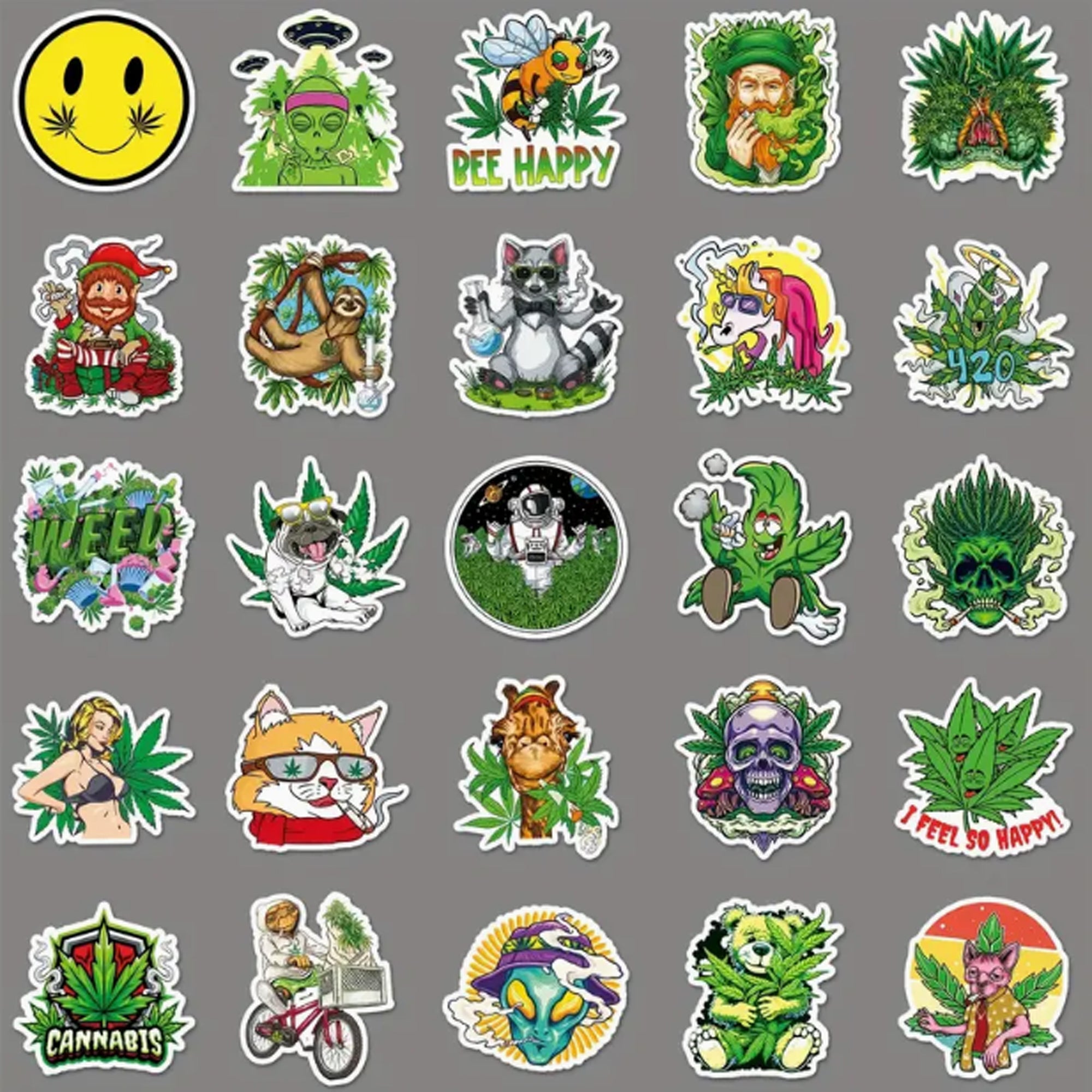 Marihuana Cannabis Bubaz Sticker Aufkleber