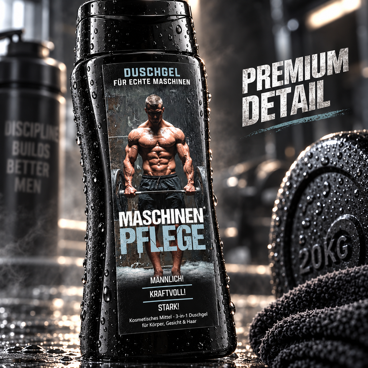 Maschinenpflege Duschgel – lustiges Duschgel für Männer, witziges Geschenk für Bodybuilder, Fitness Fans