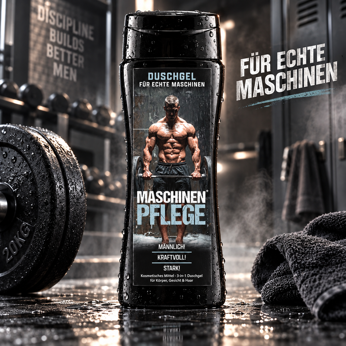 Maschinenpflege Duschgel – lustiges Duschgel für Männer, witziges Geschenk für Bodybuilder, Fitness Fans
