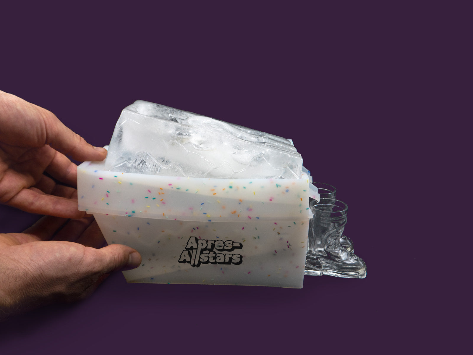 Eiswürfelform Skipiste Weltneuheit für Skigläser