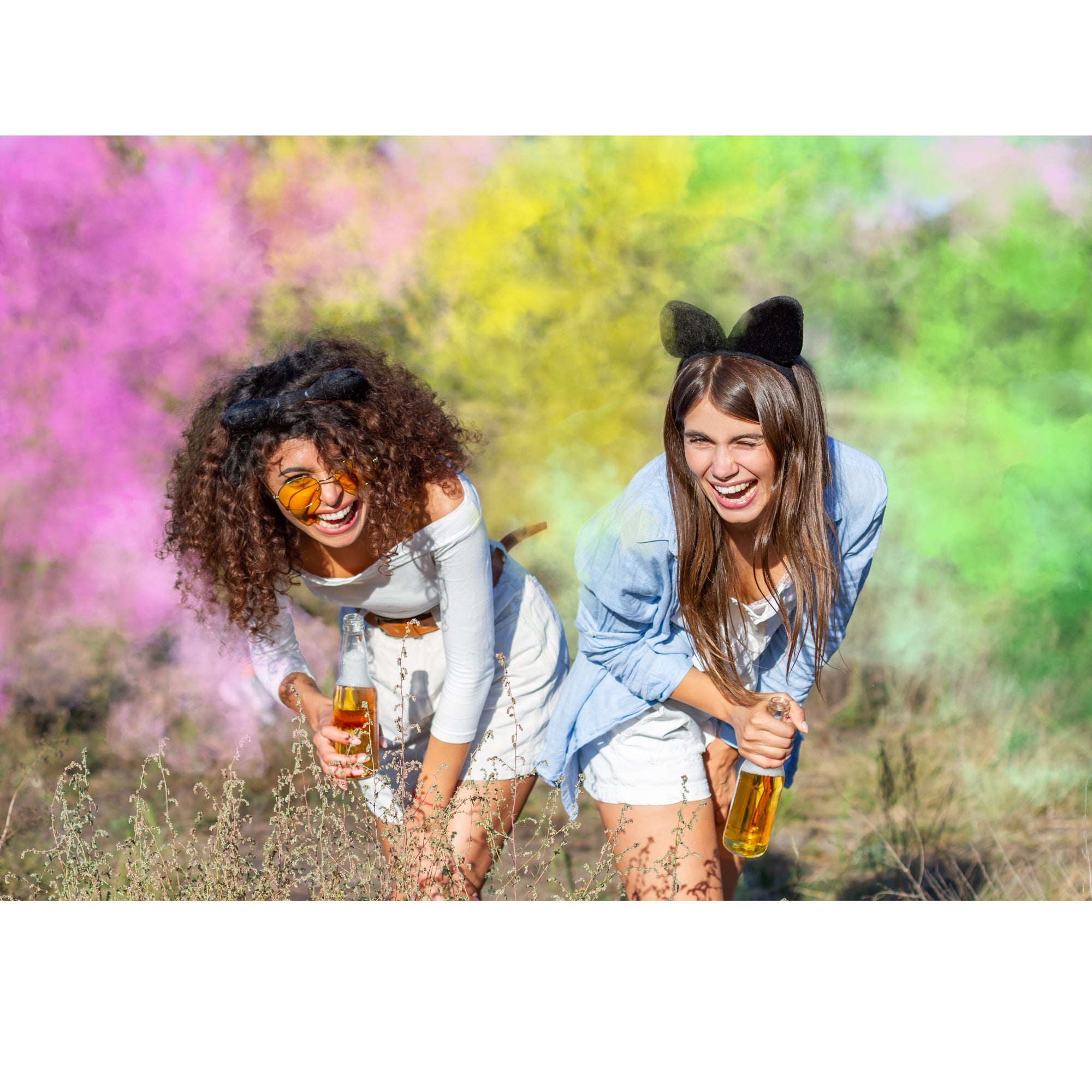 Fotoshooting Freunde Rauchbombe