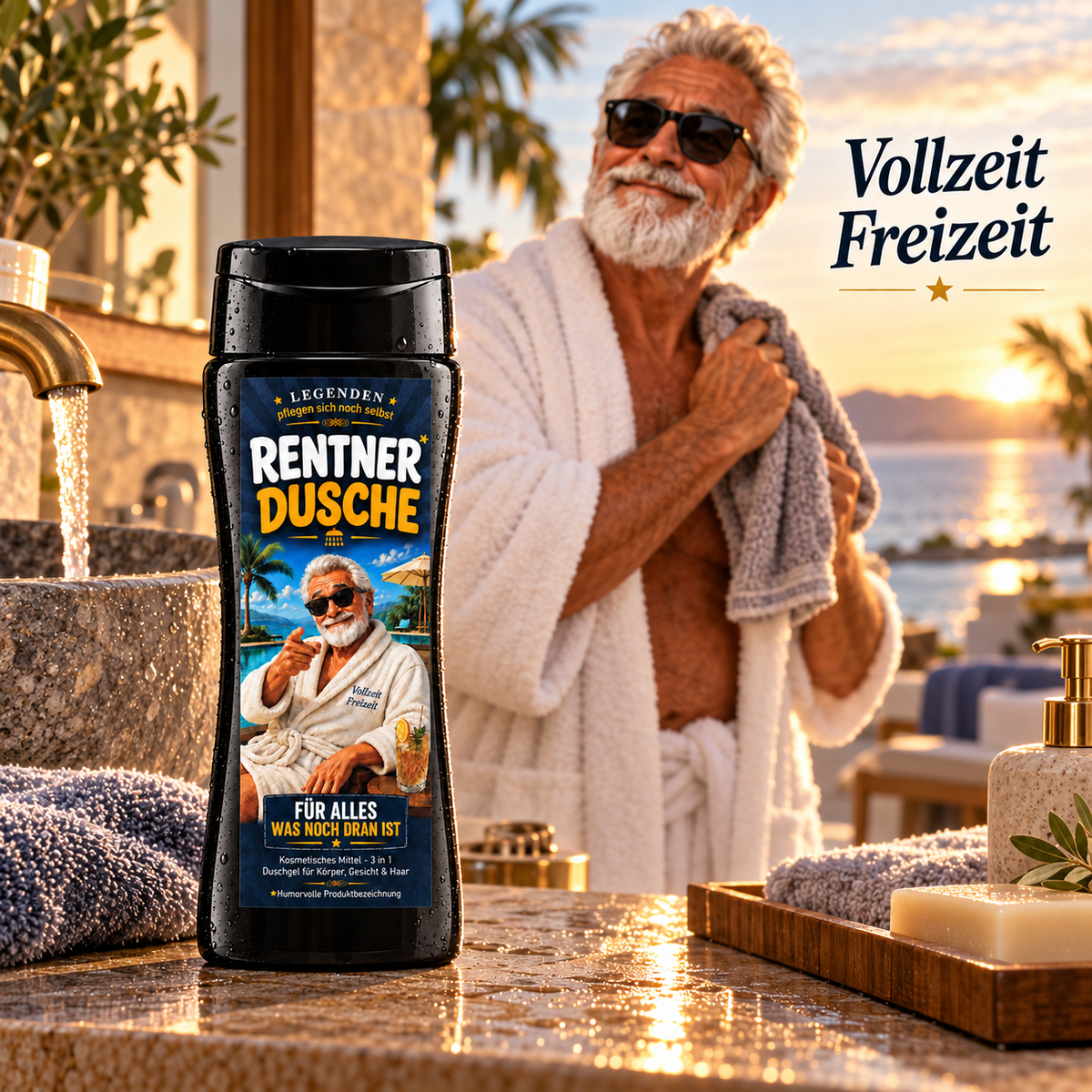 Rentner Dusche – lustiges 3-in-1 Duschgel & Geschenk zum Ruhestand