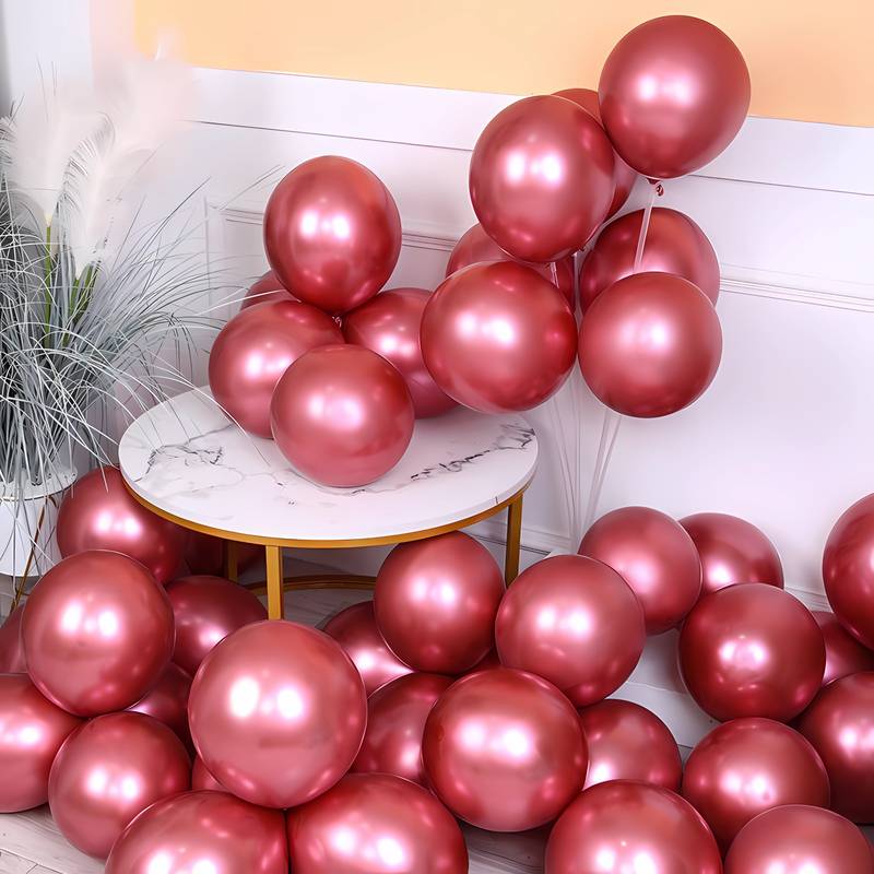 20 Luftballons rot metallic 25cm