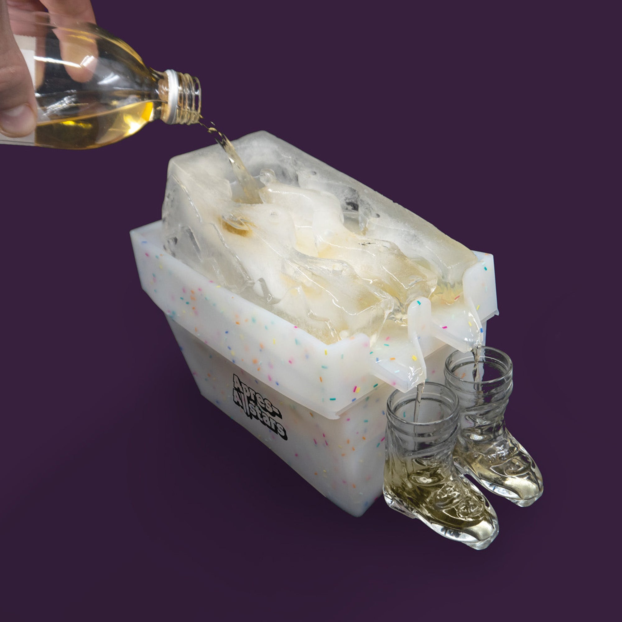 Eiswürfelform Skipiste Weltneuheit für Skigläser