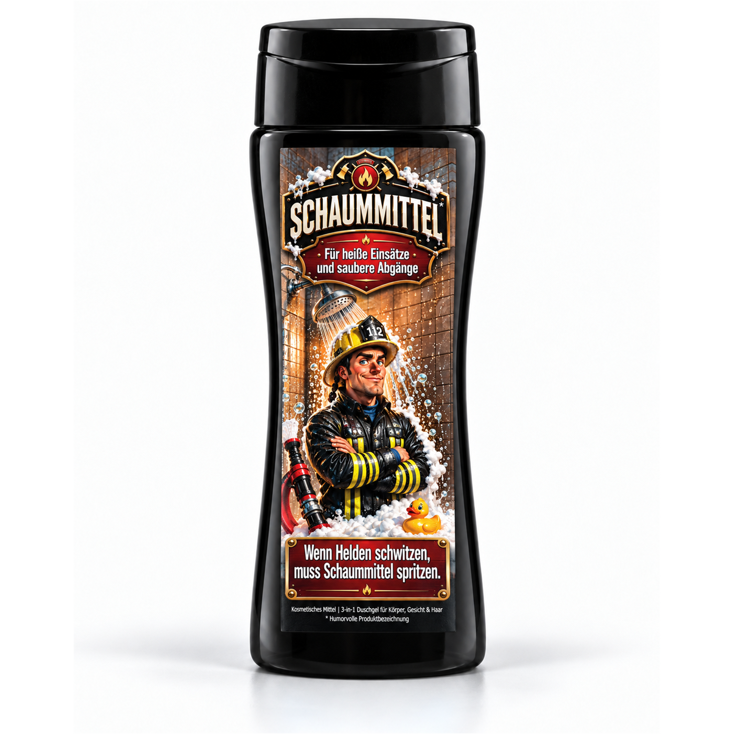 Schaummittel – lustiges 3-in-1 Feuerwehr Duschgel & Geschenk