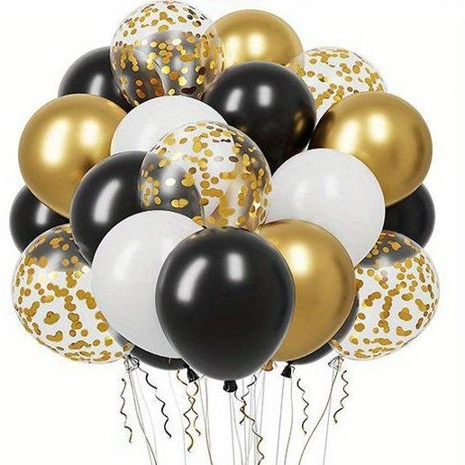 Dekoration 20 Luftballons bunt metallic Konfetti