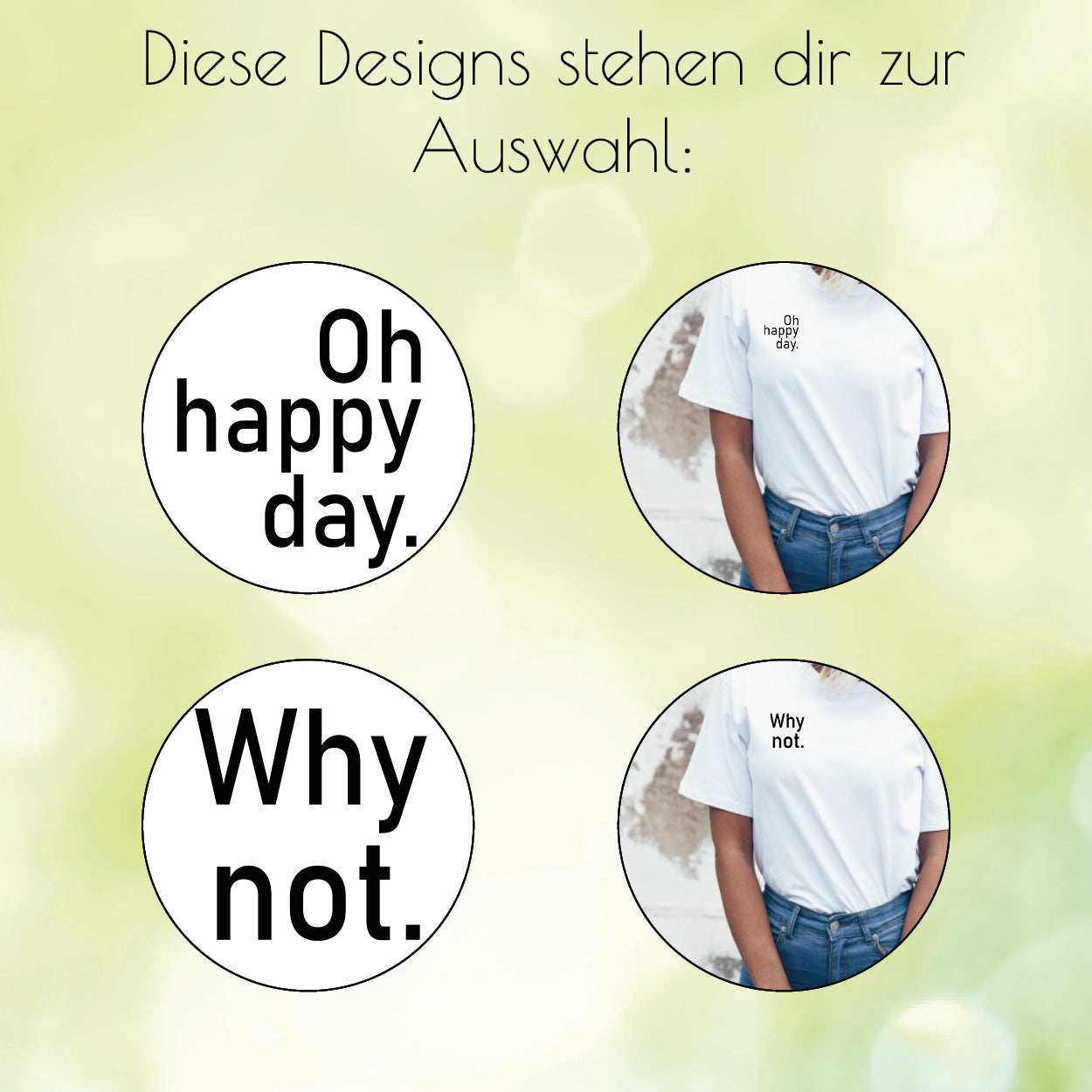 Bügelbilder - Sprüche - Shirt selbst gestalten - Wunschtext für dein T-Shirt - Spruch zum aufbügeln