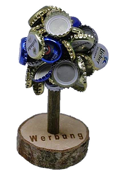 Kronkorkenbaum mit Text