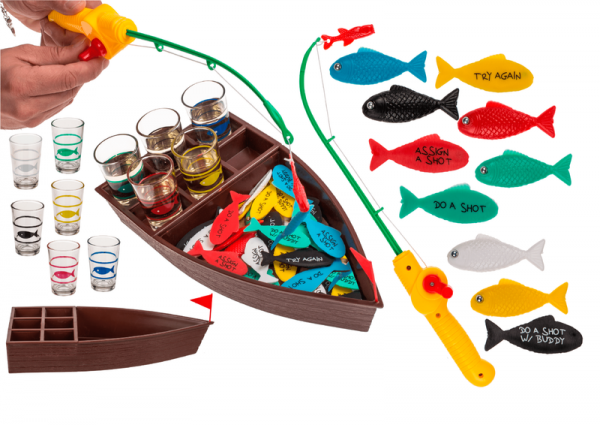 Fischer Angler Trinkspiel Geschenk