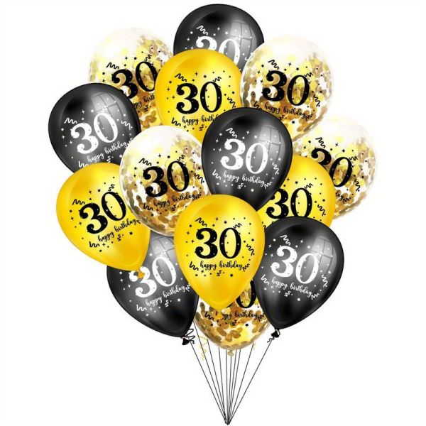 30er Geburtstagsparty Luftballon Dekoration 15 Stück