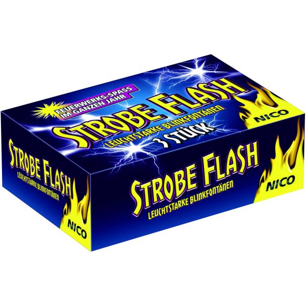 Strobe Flasch Bodenfontäne Fontäne Feuerwerk NICO Ganzjahresfeuerwerk Silvester Kracher Feuer