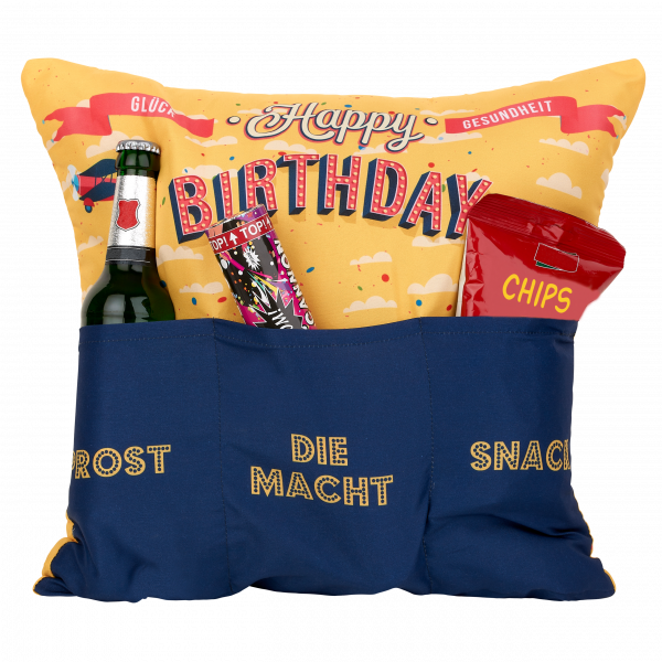 Geburtstagsgeschenk Kissen im Retro Style