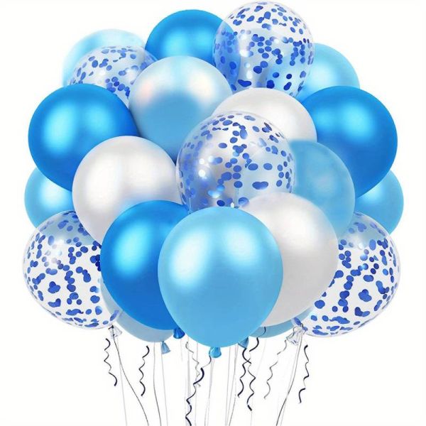 Dekoration 20 Luftballons bunt metallic Konfetti