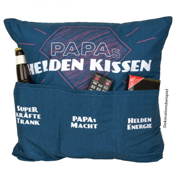 Papas Heldenkissen – Vatertagsgeschenk – Sofahelden – Dekokissen – Sofaabend