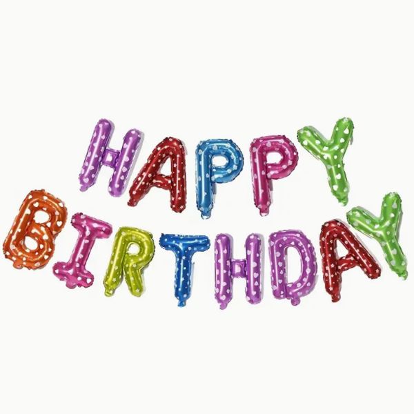 Geburtstagsdekoration Happy Birthday Schriftzug Luftballons
