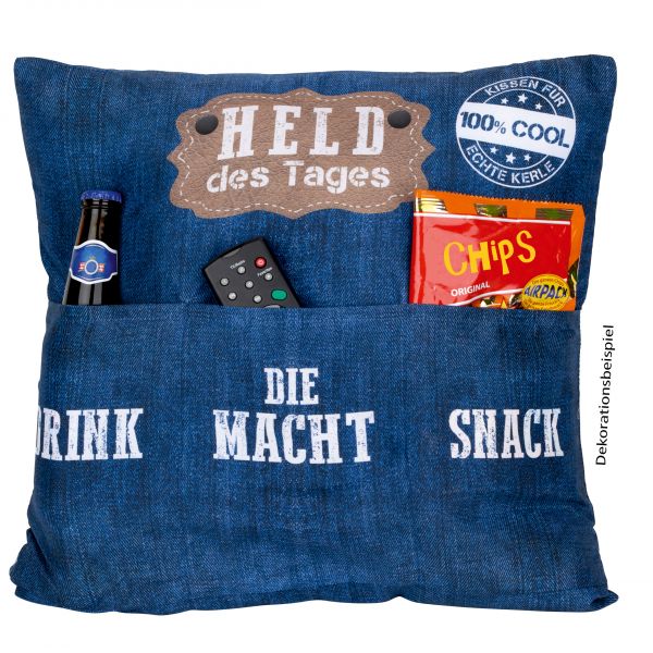 Held des Tages Kissen – Sofahelden – Geschenk für Helden – 43 x 43 cm