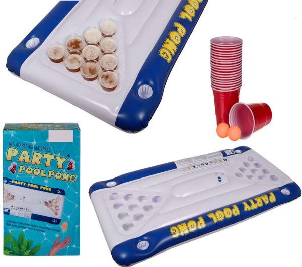 PoolPong Bier Pong Luftmatratze Pool